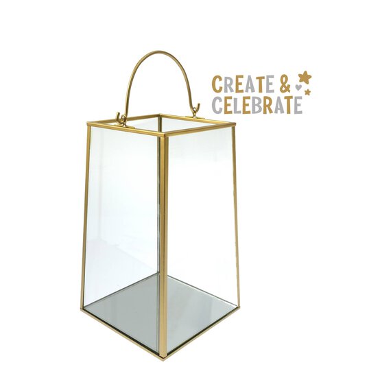 Create & Celebrate Glass Lantern 17cm x 30cm image number 1