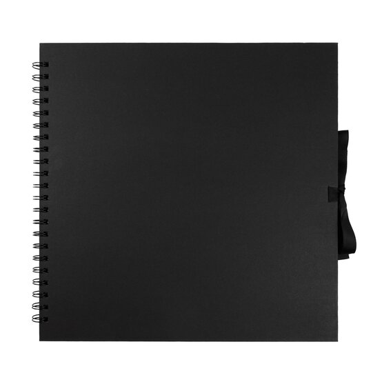 Spiral Bound Black Scrapbook 12 x 12 Inches image number 1