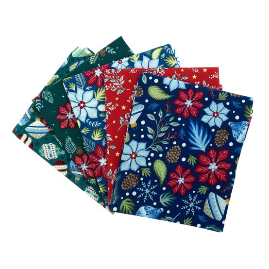 Jewelled Christmas Fat Quarters 5 Pack image number 1