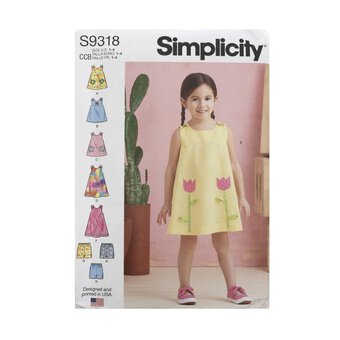 Simplicity Children's Dress  Sewing Pattern S9318 (CCB 1-4)
