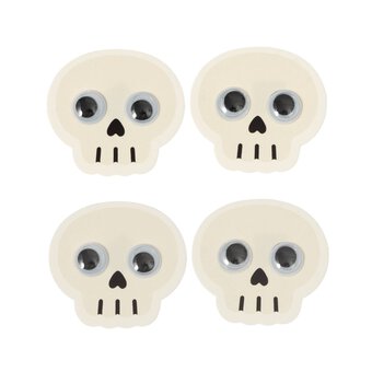 Googly Eyed Skull Card Toppers 4 Pack