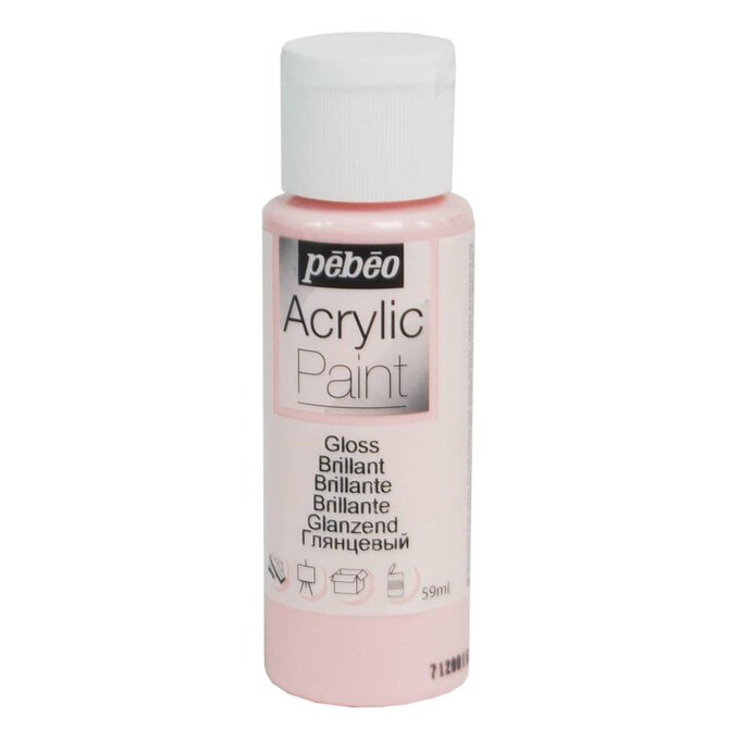 Pebeo Sugar Pink Gloss Acrylic Paint 59ml Hobbycraft