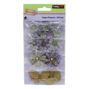 Tuscan Grey Paper Flowers 20 Pack