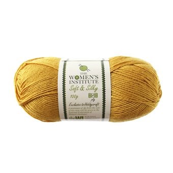 Women's Institute Mustard Soft and Silky 4 Ply Yarn 100g