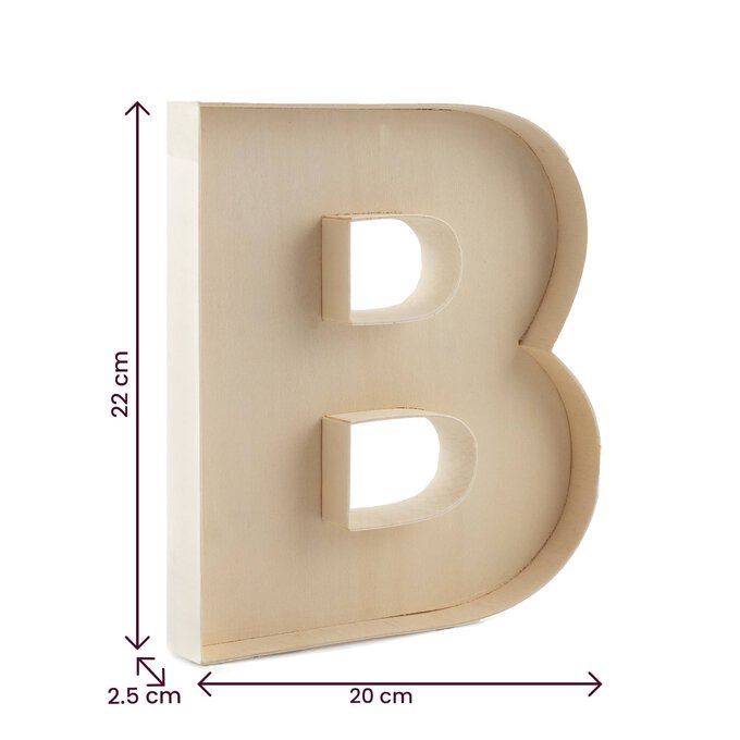 FNB DIY Decorative Fillable Letter Box U, Wooden Fillable Letters & Numbers  Shapes