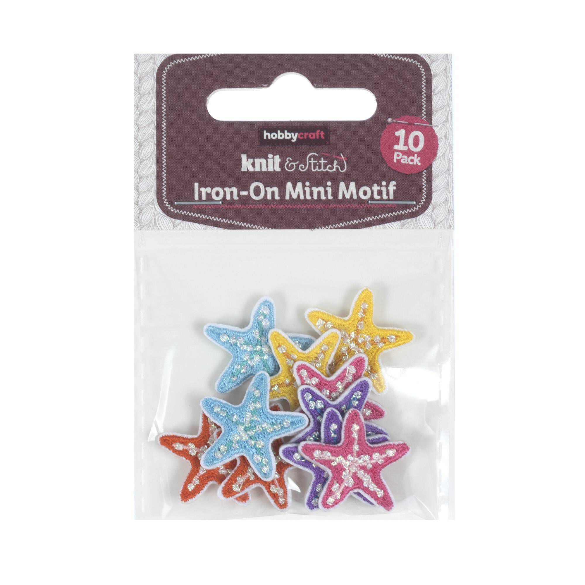 Mini Star Iron-On Motifs 10 Pack | Hobbycraft