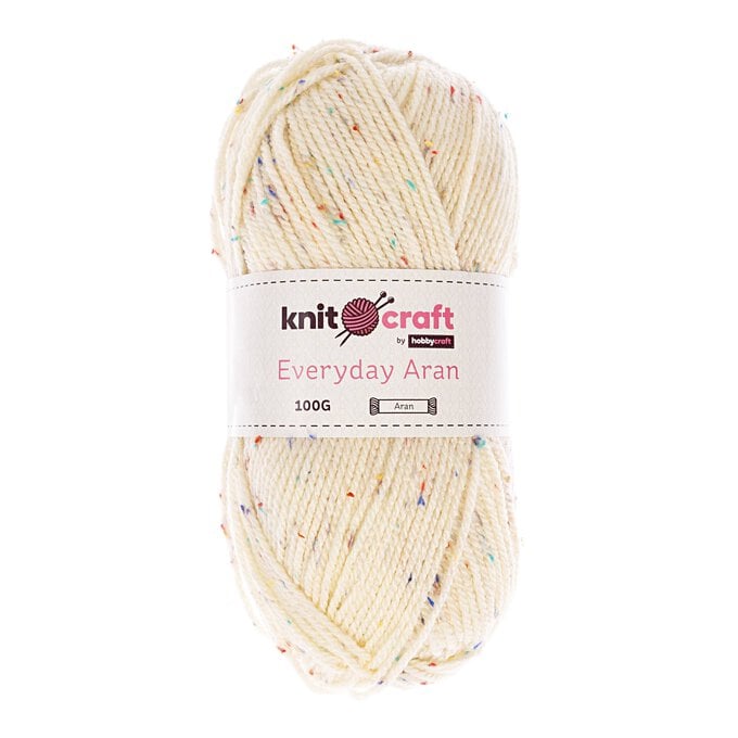 Knitcraft Cream Tweed Everyday Aran Yarn 100g  image number 1