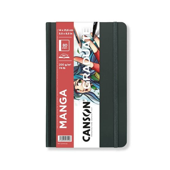 Canson Graduate Manga Hardback Notebook 5.5 x 8.5 Inches  image number 1