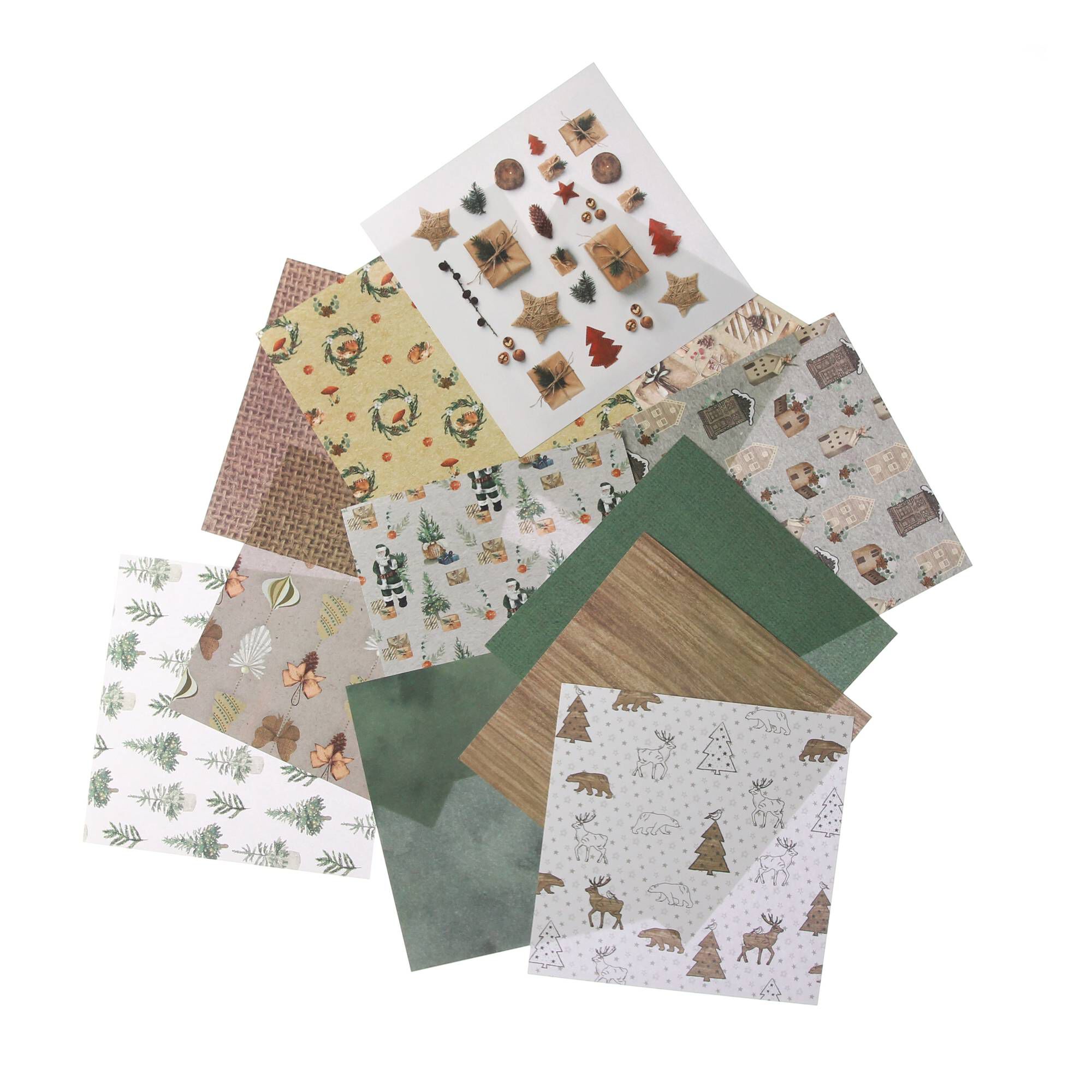 Natural Christmas 6 x 6 Inches Paper Pad 24 Sheets Hobbycraft
