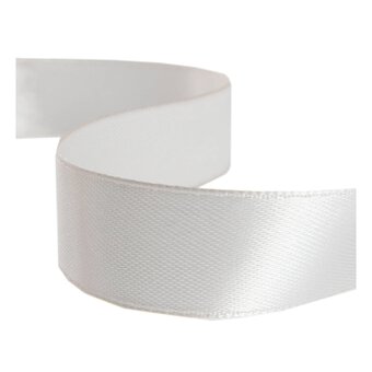 White Satin Ribbon 20 mm x 15 m