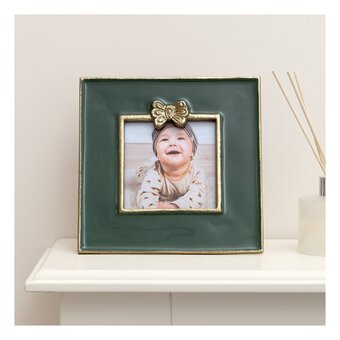 Green Aluminium Photo Frame 18cm