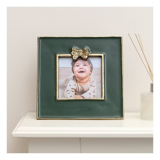 Green Aluminium Photo Frame 18cm image number 1