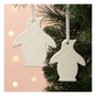 Glazed Hanging Ceramic Striped Penguin Decorations 2 Pack image number 1