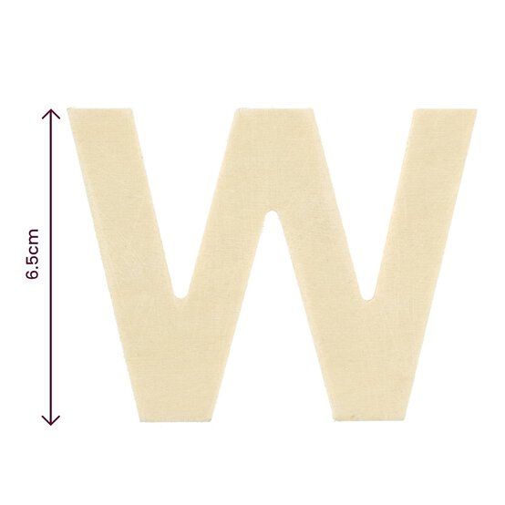 Small Wooden Letter W 6.5cm  image number 4