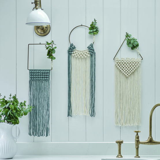 How to Make a Trio of Macramé Wreaths image number 1