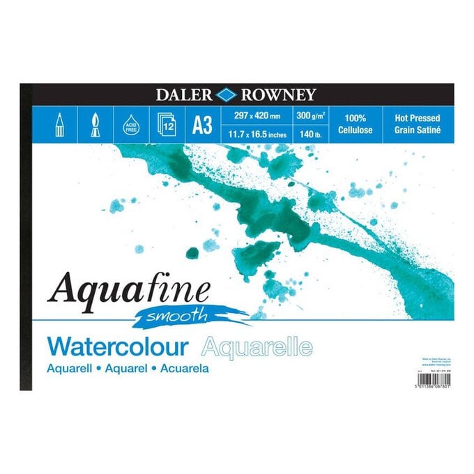 Daler-Rowney Aquafine Smooth Watercolour Paper A3