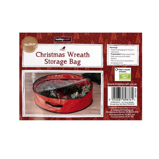 Christmas Wreath Storage Bag 76cm image number 4