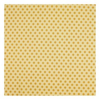 Flaxen Yellow Medium Dot Cotton Fabric by the Metre image number 2