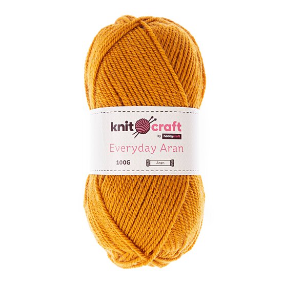 Knitcraft Mustard Everyday Aran Yarn 100g