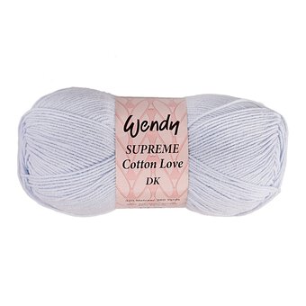 Wendy Pale Blue Supreme Cotton Love DK Yarn 100g 