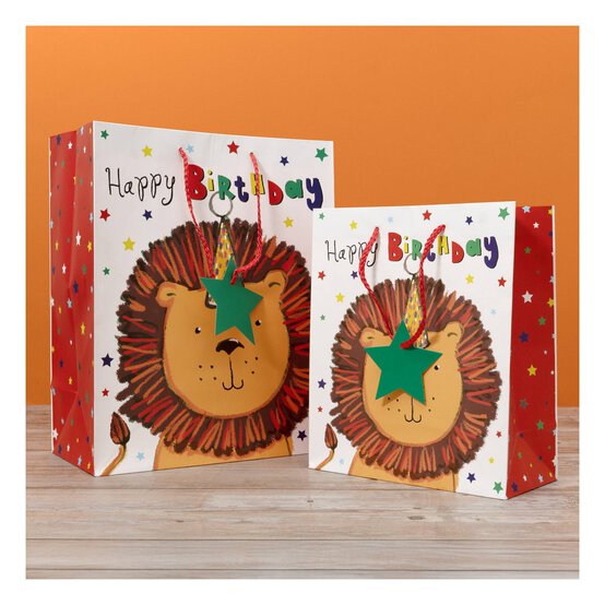 Lion Birthday Gift Bag 26.5cm x 33cm image number 2
