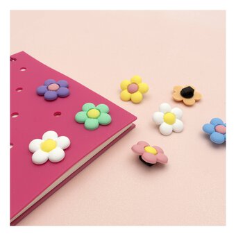 Flower Silicone Accessory Charms 8 Pack