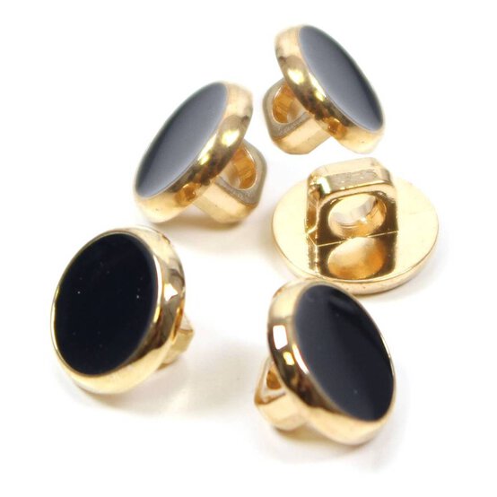 Hemline Navy Basic Button 5 Pack image number 1