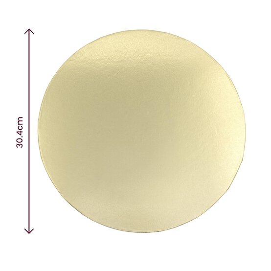 Pale Gold Round Double Thick Card Cake Board 12 Inches image number 3