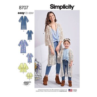 Simplicity Women's Kimono Sewing Pattern 8707