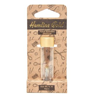 Hemline Gold Quilting Hand Needles 10 Pack