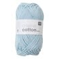 Rico Light Blue Creative Cotton Aran Yarn 50 g image number 1