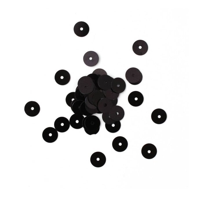 Gutermann Black Flat Sequins 8mm 10.5g (1000) image number 1