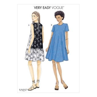 Vogue A-Line Dress Sewing Pattern V9237 (4-14)