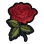Trimits Red Rose Iron-On Patch image number 1