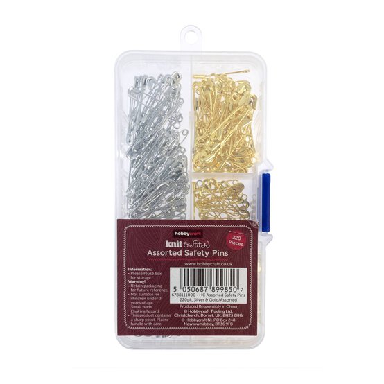 Assorted Safety Pins 220 Pack  image number 1