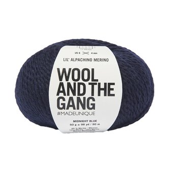 Wool and the Gang Midnight Blue Lil&rsquo; Alpachino Merino 50g