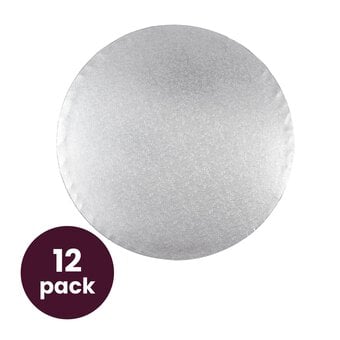 Silver Round Cake Drum 12 Inches 12 Pack Bundle