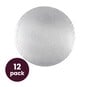 Silver Round Cake Drum 12 Inches 12 Pack Bundle image number 1