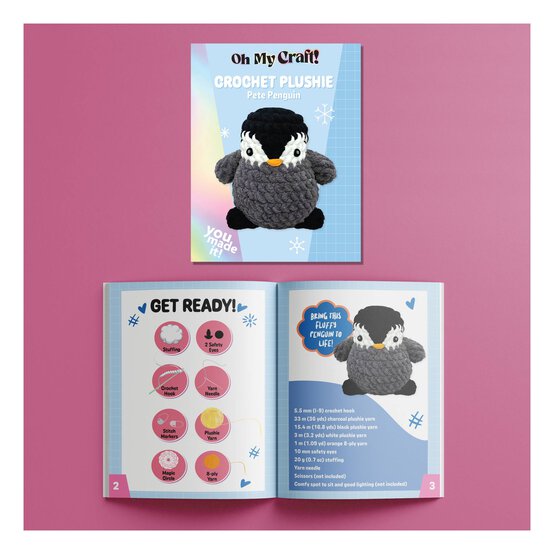 Oh My Craft! Pete Penguin Crochet Plushie Kit image number 2