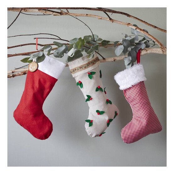 Red Felt Stocking 46cm image number 2