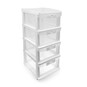 White Storage Tower with Wheels 4 Drawers image number 1