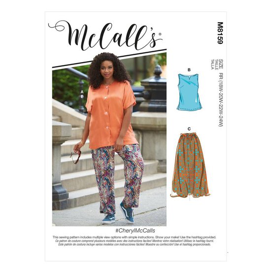 McCall&rsquo;s Cheryl Women&rsquo;s Set Sewing Pattern M8159 (18-24) image number 1