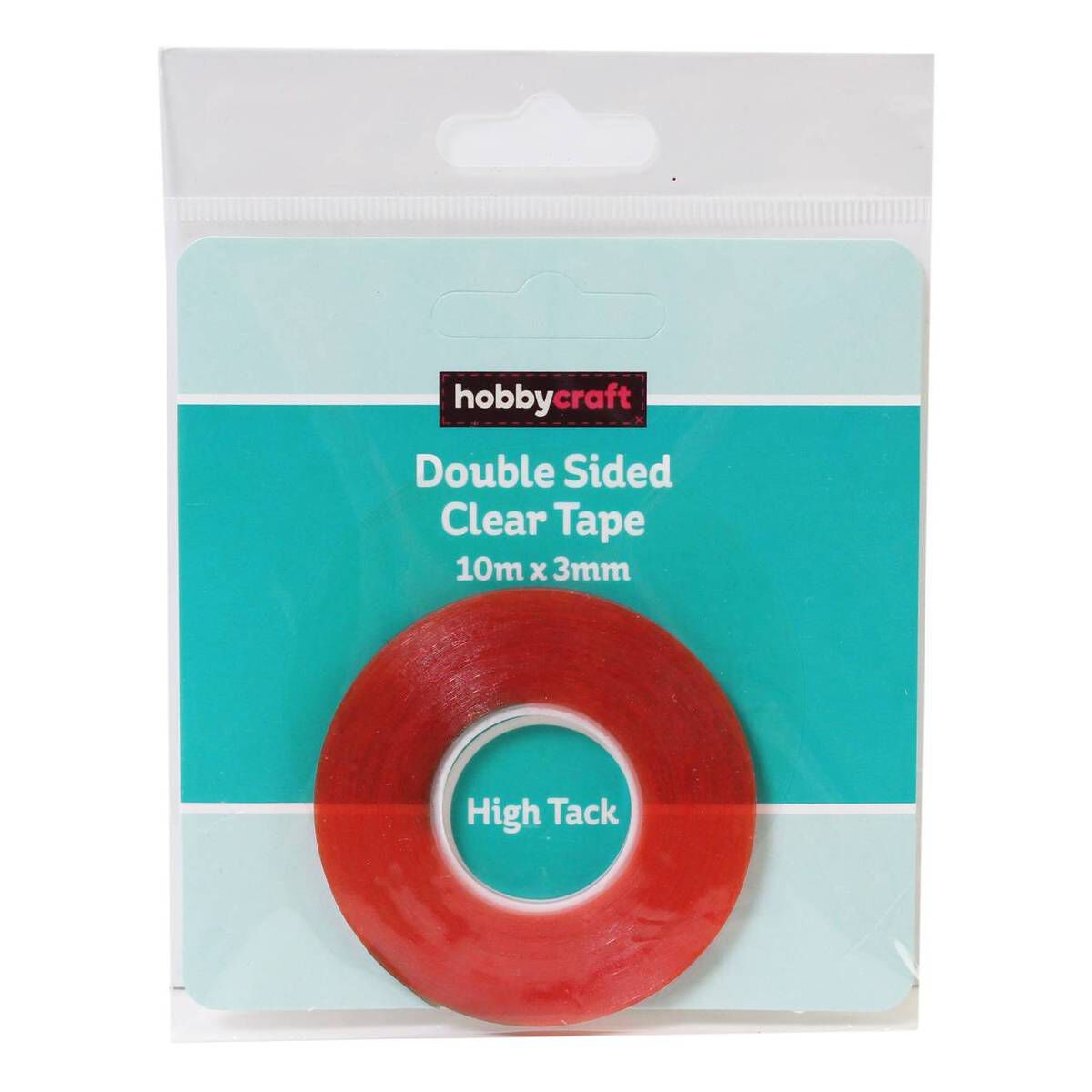 Red Liner Double Sided Clear Tape 3mm x 10m Hobbycraft