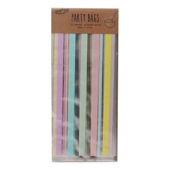 Ginger Ray Pastel Multi Stripe Treat Bags 10 Pack image number 2