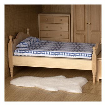 Doll&rsquo;s House White Faux Fur Rug 
