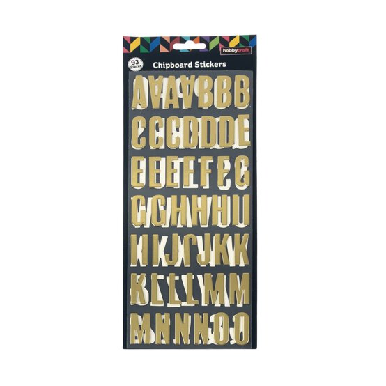 Gold Chipboard Alphabet Stickers image number 4