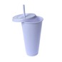 Purple Plastic Cup with Straw image number 3