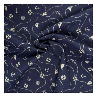 Nautical Rope Polycotton Fabric by the Metre