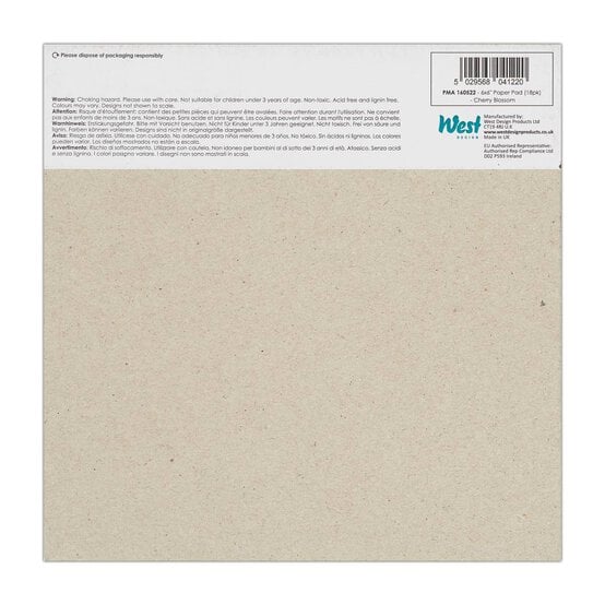 Papermania Cherry Blossom Paper Pad 6 x 6 Inches 18 Sheets image number 3