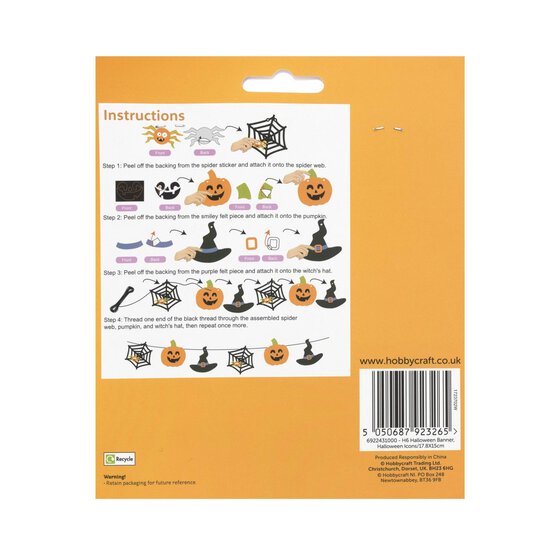 Felt Halloween Icon Banner Kit  image number 4